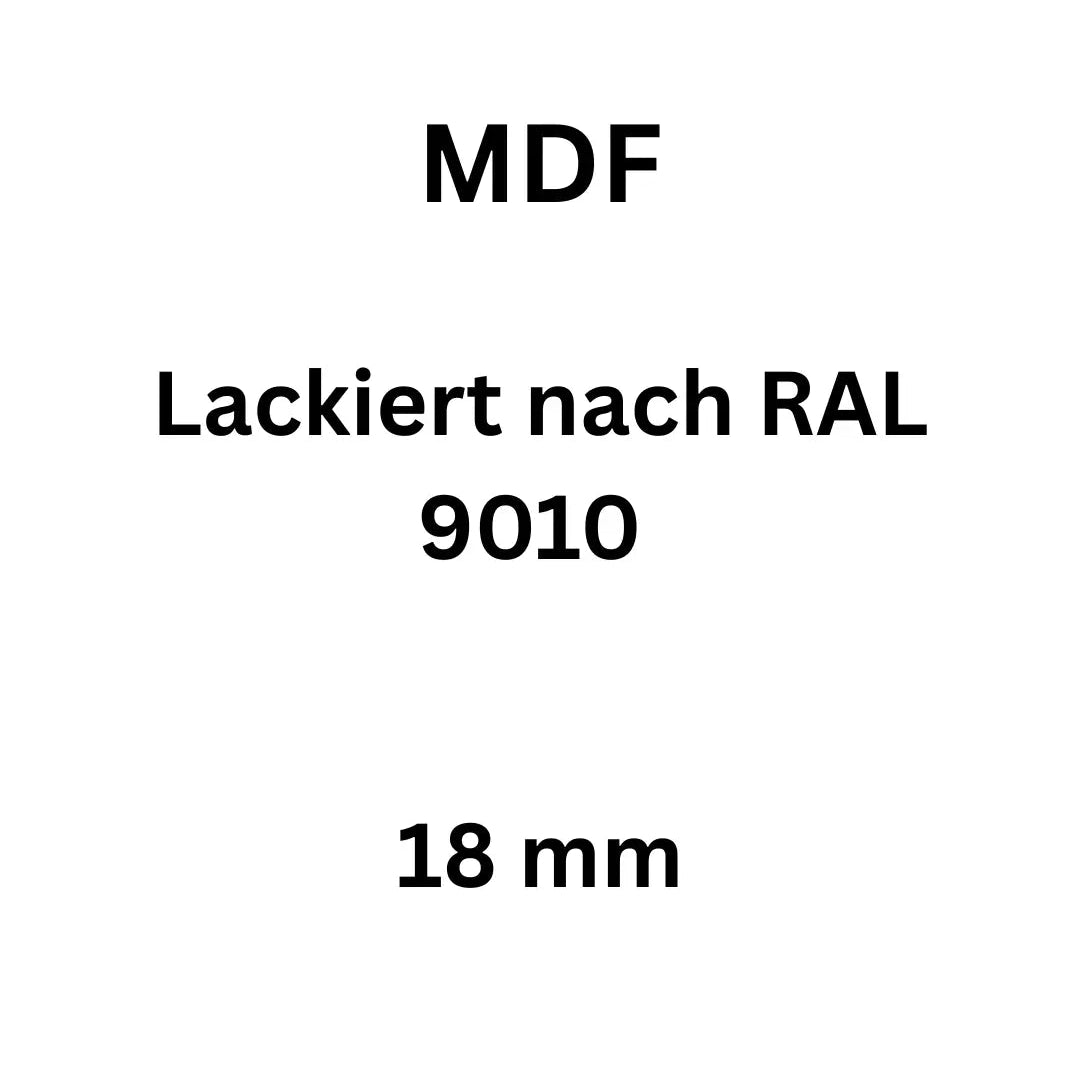 Setzstufe MDF Weiß lackiert 18 mm