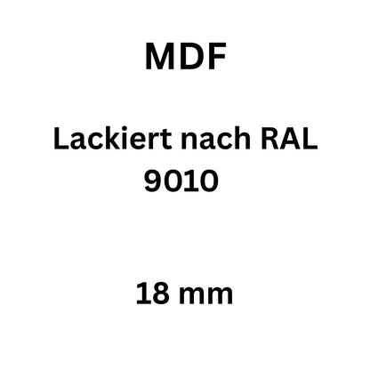 Setzstufe MDF Weiß lackiert 18 mm